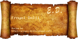 Ernyei Dolli névjegykártya